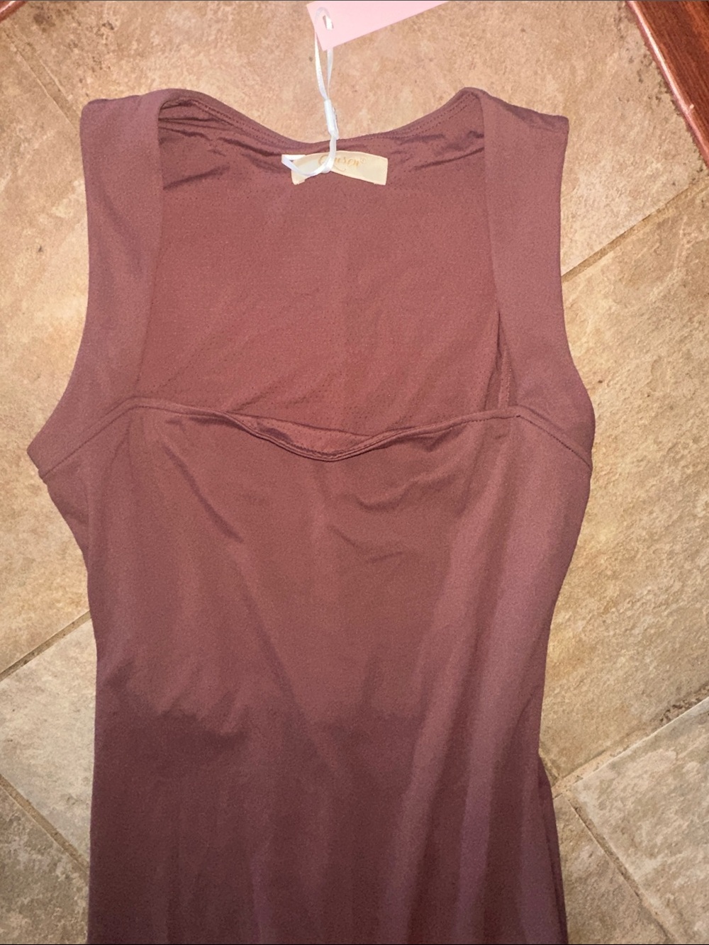 BNWT Brown Sleeveless Jumpsuit - Qinsen - Picture 4 of 7